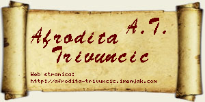 Afrodita Trivunčić vizit kartica